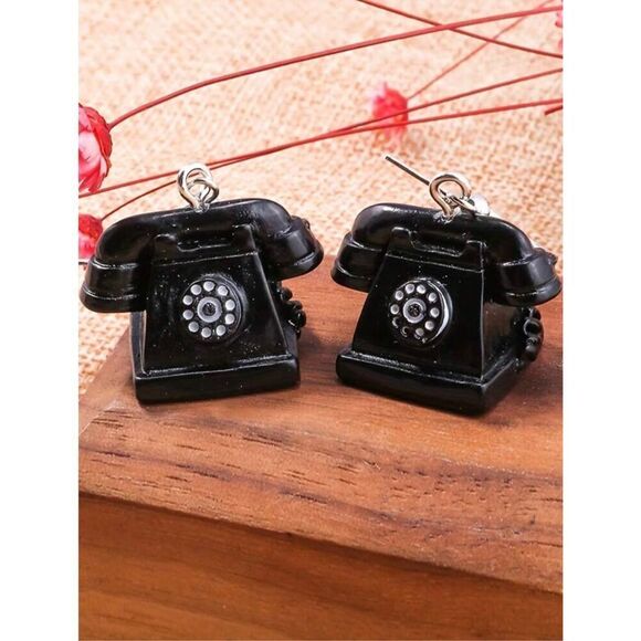 Telephone Statement Earrings - Picture 3 of 4